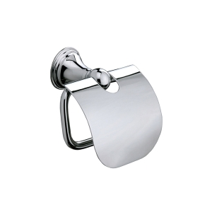 Genoa Toilet Roll Holder with Flap - Chrome