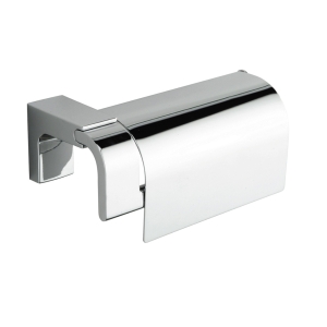 Eletech Toilet Roll Holder with Flap - Chrome