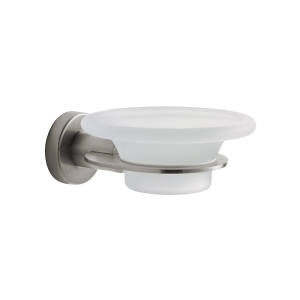 Tecno Project Glass Soap Dish - Brushed Nickel