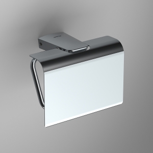 S6 Toilet Roll Holder with Flap - chrome