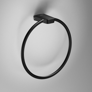 S6 Black Towel Ring - Black