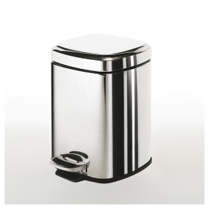 Square Pedal Bin 3L Soft Close - Polished