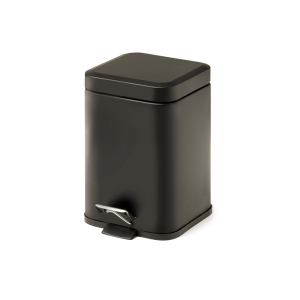Square Pedal Bin 3L Soft Close - Black