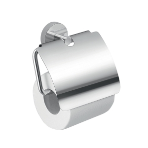 Eros Toilet Roll Holder with Flap - Chrome