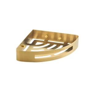Nerva Corner Shower Basket - Brushed Brass