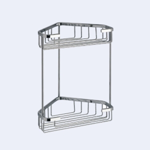 Gedy Double Corner Basket - Chrome