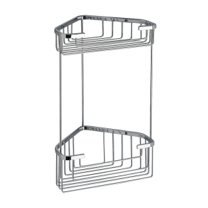 Gedy Double Corner Deep Basket - Chrome