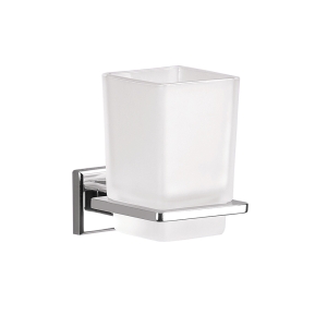 Colorado Glass Tumbler Holder - Chrome/Glass