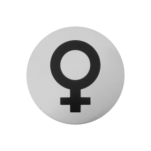 Urban Steel Sign - Female Symbol - Brushed