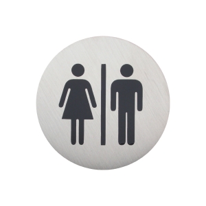 Urban Steel Sign - Male & Female - Brushed
