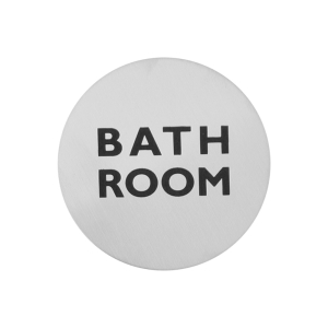 Urban Steel Sign - BATH ROOM - Brushed