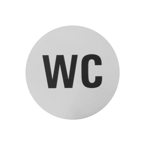 Urban Steel Sign - WC - Brushed