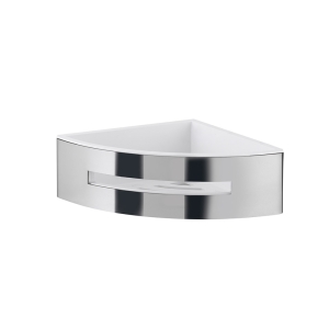 Poseidon Corner Basket - Chrome/White