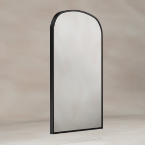 Delphine Overmantle Arch Mirror 60x90cm - Black