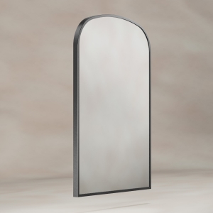 Delphine Overmantle Arch Mirror 60x90cm - Gunmetal