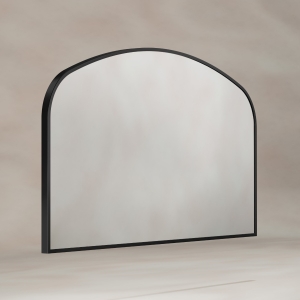 Delphine Overmantle Arch Mirror 120x70cm - Black