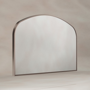 Delphine Overmantle Arch Mirror 120x70cm - Brushed Bronze