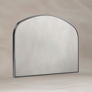 Delphine Overmantle Arch Mirror 120x70cm - Gunmetal
