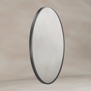 Delphine Oval Mirror 55x80cm - Gunmetal
