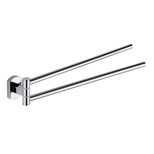 Edera Plus Double Swing Towel Rail - Chrome