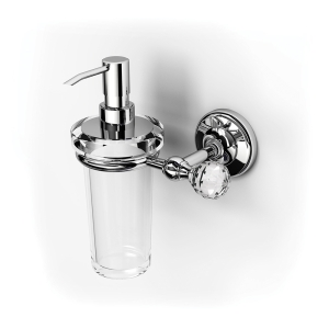 Oriental Crystal Soap Dispenser - Chrome