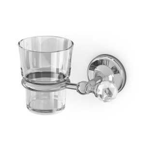Oriental Crystal Tumbler Holder - Chrome