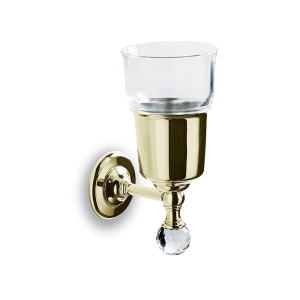 Oriental Crystal Tumbler Holder - Gold