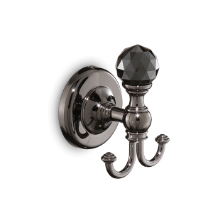 Oriental Crystal Robe Hook - Black Chrome