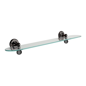Oriental Crystal Shelf 60cm - Black Chrome