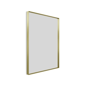 Newington Rectangular Mirror 60 - Brushed Brass