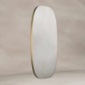 Oslo Barrel Mirror 45x80cm - Brushed Brass