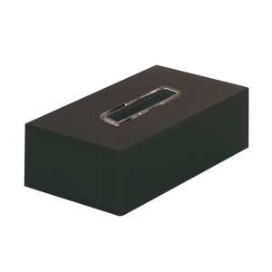Rainbow Rectangular Tissue Box - Black
