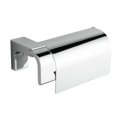 Eletech Toilet Roll Holder with Flap - Chrome