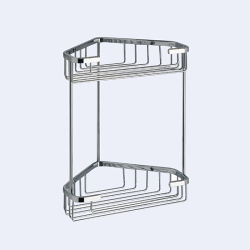 Gedy Double Corner Basket - Chrome