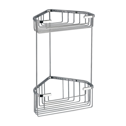 Gedy Double Corner Deep Basket - Chrome