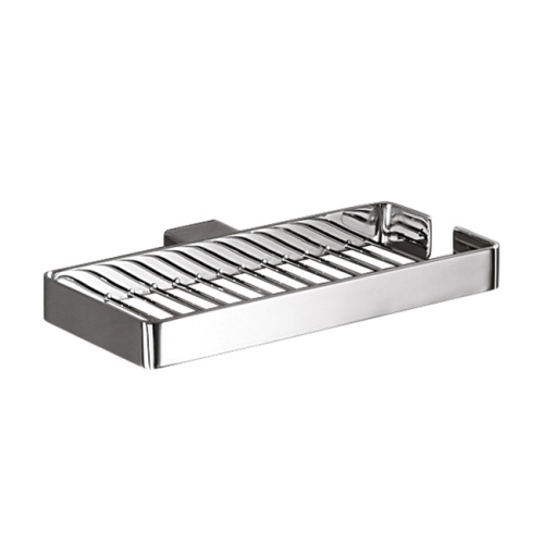 Lounge Double Metal Soap Basket - Chrome