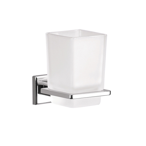 Colorado Glass Tumbler Holder - Chrome/Glass