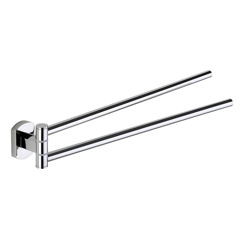 Edera Plus Double Swing Towel Rail - Chrome
