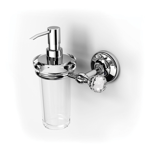 Oriental Crystal Soap Dispenser - Chrome