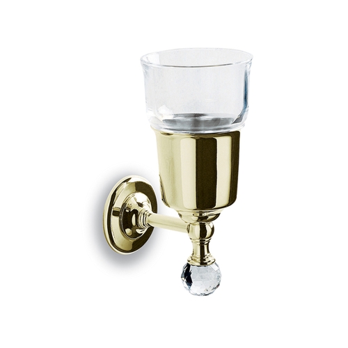 Oriental Crystal Tumbler Holder - Gold