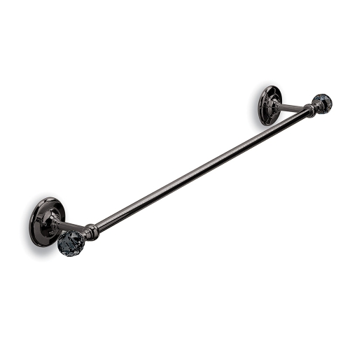 Oriental Crystal Towel Rail 52cm - Black Chrome
